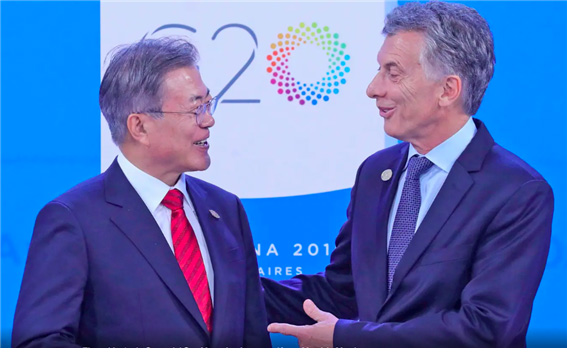 한국/아르헨티나 대통령 - 출처 : 라 나시온