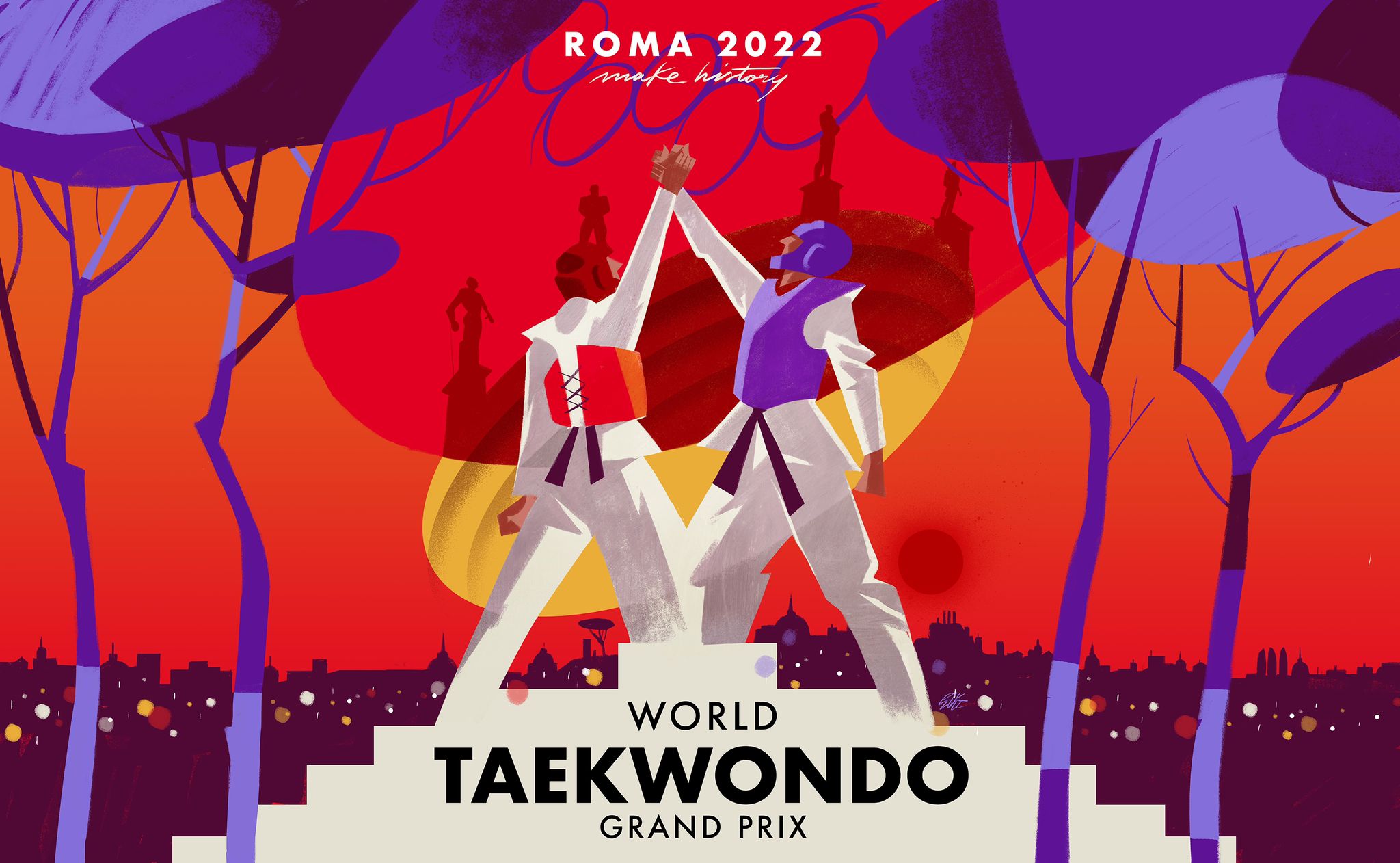 <로마에서 열리는 제3회 세계 태권도 그랑프리 포스터 - 출처: Roma World Grandprix 홈페이지>