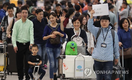 中 국경절연휴 유커 600만명 출국…해외관광지 1위는 한국