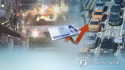 서울 택시 기본요금, 내일 새벽 4시부터 3천800원으로 인상